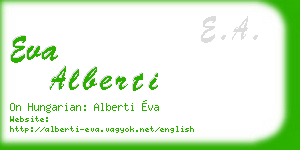 eva alberti business card